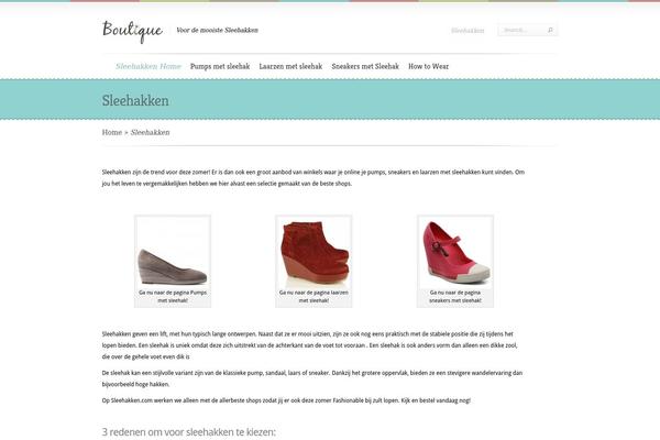 Boutique theme site design template sample