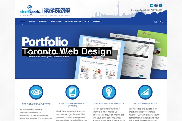 sleekgeekdesign.com site used Pinpoint