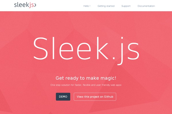 sleekjs.com site used Easy-docs