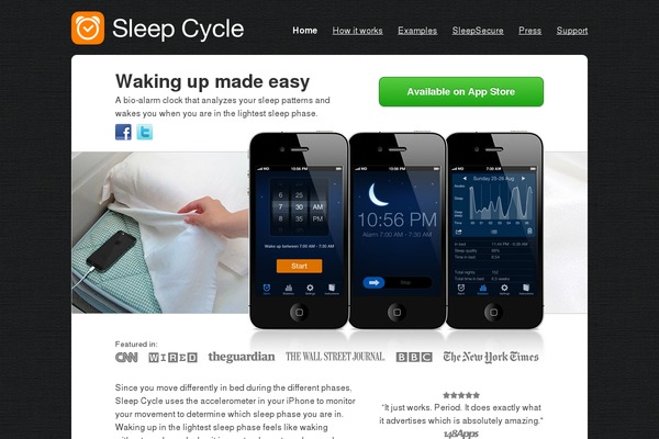 sleepcycle.com site used Sc