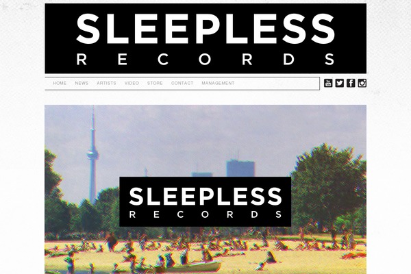 sleepless-records.com site used Clearly Modern