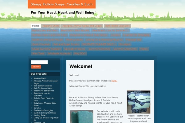 Beach theme site design template sample