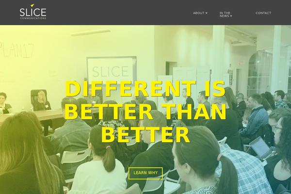 Slice theme site design template sample