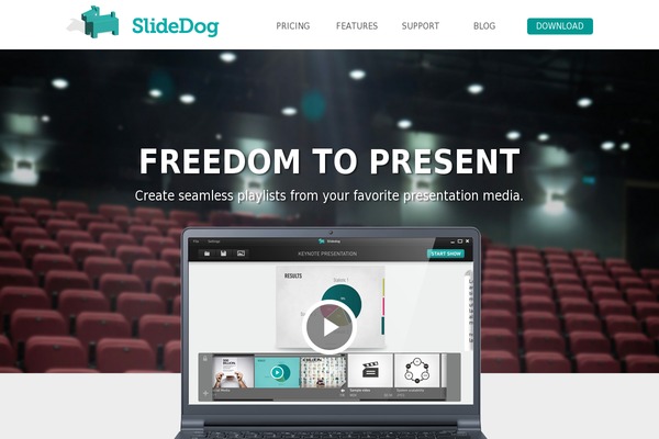 slidedog.com site used Slidedog-landkit