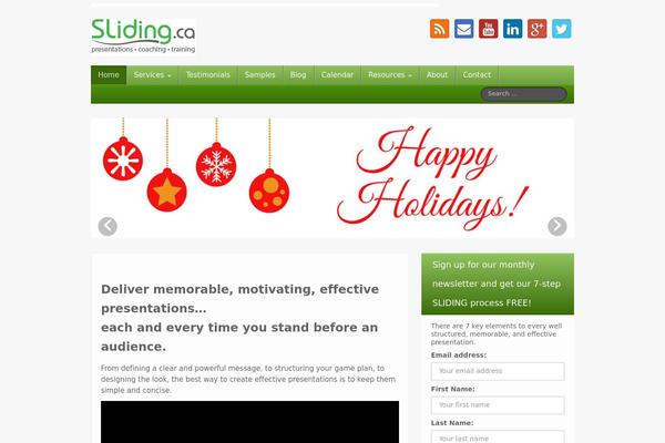 Twenty Thirteen theme site design template sample