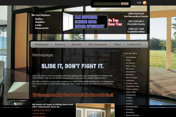 slidingdoorsrepair.com site used Theme860