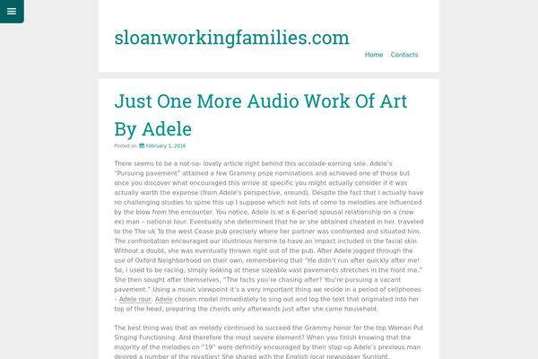 Just Write theme site design template sample