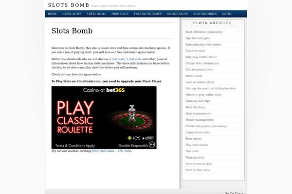 slotsbomb.com site used WhiteHouse Pro