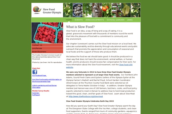 slowfoodolympia.org site used Sftheme