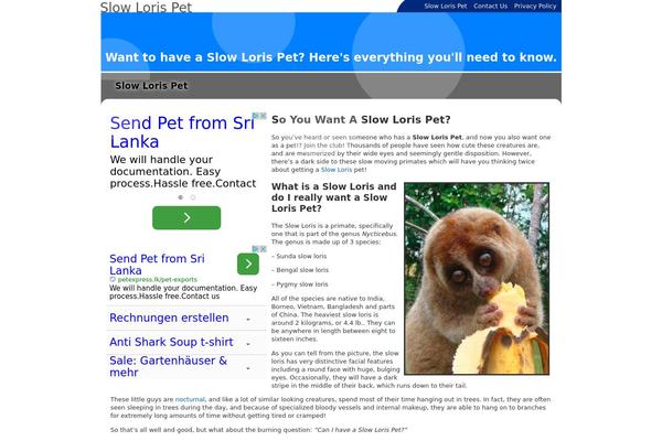 slowlorispet.com site used Clickbump_wp