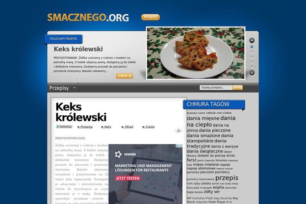 Deep-blue theme site design template sample