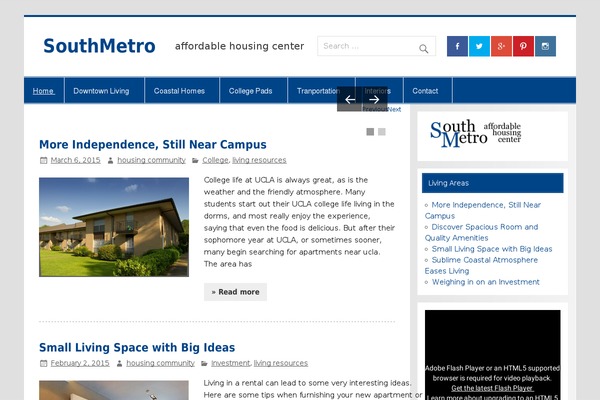 SmartAdapt theme site design template sample