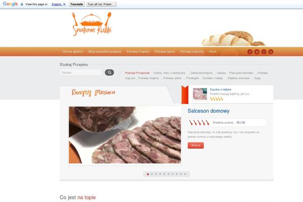 Food Recipes theme site design template sample