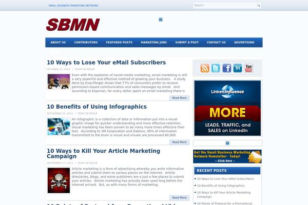 smallbusinessmarketingnetwork.com site used Evident
