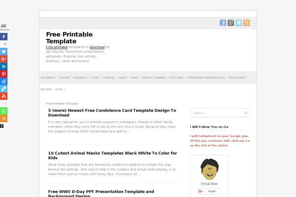 Site using Social PopUP - Facebook, Twitter & Google+ plugin
