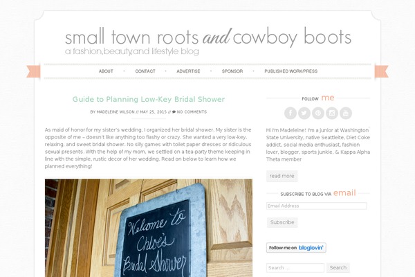 Glamour theme site design template sample