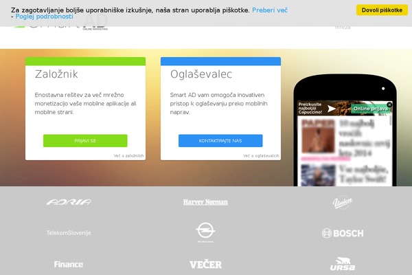 smart-ad.si site used Smartad