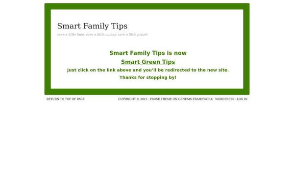 Prose theme site design template sample