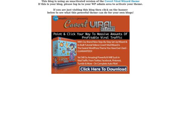 Covertviralwizard theme site design template sample
