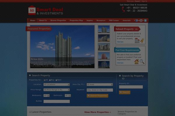 RealEstate theme site design template sample
