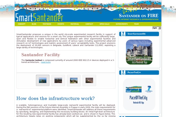 smartsantander.eu site used Reverie3