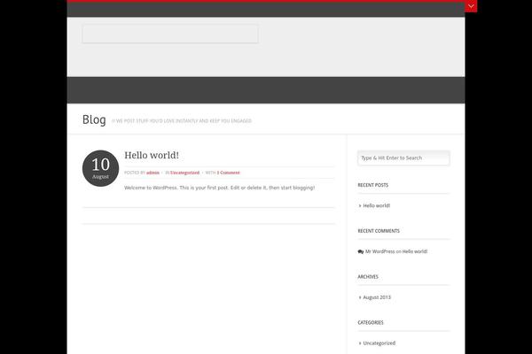 Infringe theme site design template sample