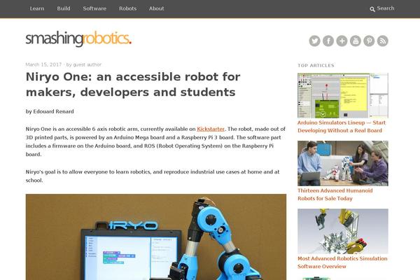 smashingrobotics.com site used Pukeko