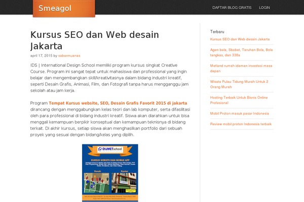 WordPress website example screenshot