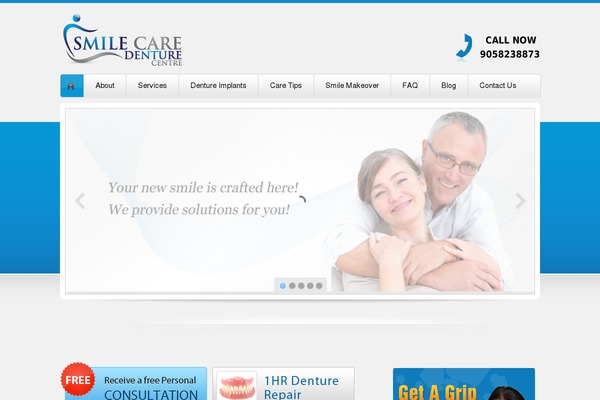 Smile theme site design template sample