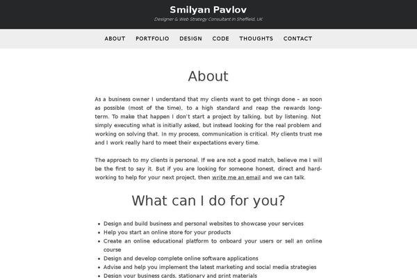 Syntax theme site design template sample