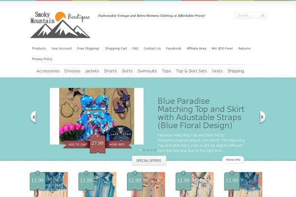Boutique theme site design template sample