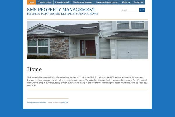 Academica theme site design template sample