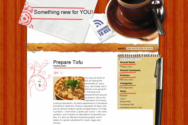 Morning Coffee theme site design template sample