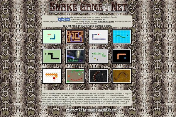 snakegame.net site used Snakegame