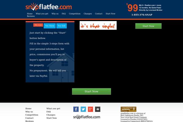 snapflatfee.com site used Snap