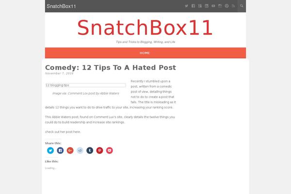 snatchbox11.com site used Blog Start