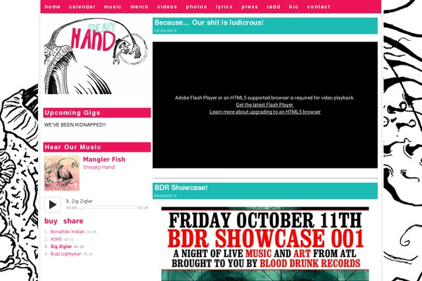 Site using Gigs Calendar plugin