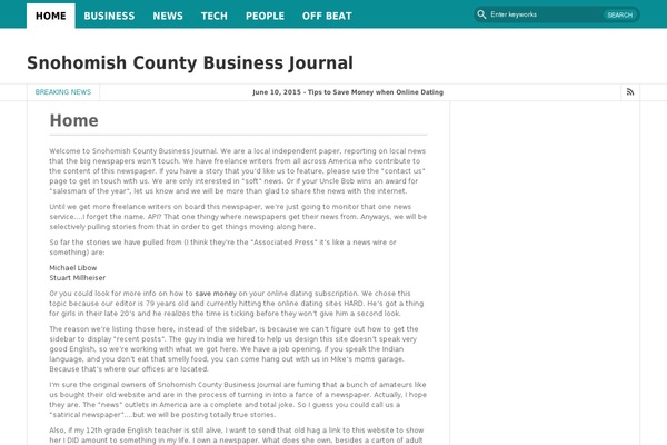 FastNews Light theme site design template sample