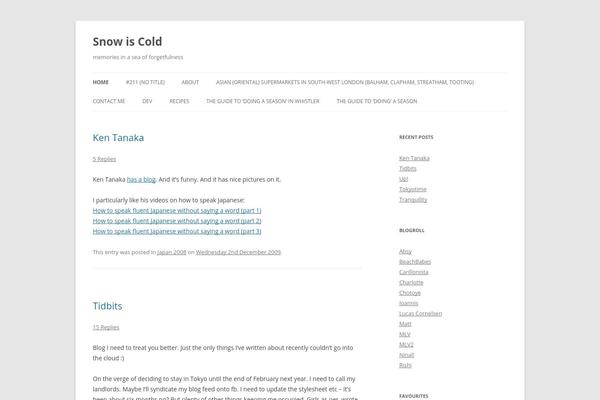 Twenty Twelve theme site design template sample