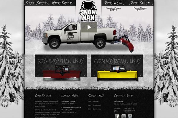snowmanplows.com site used Snowman