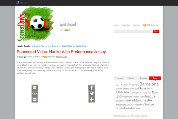 Yabloggy theme site design template sample