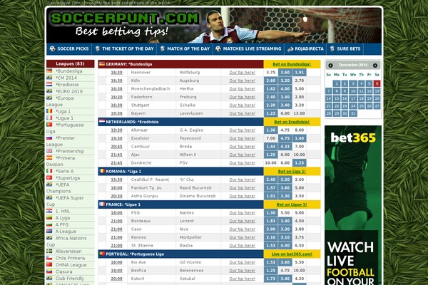 soccerpunt.com site used Livescore
