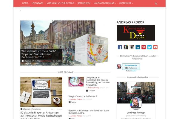 Magazin theme site design template sample