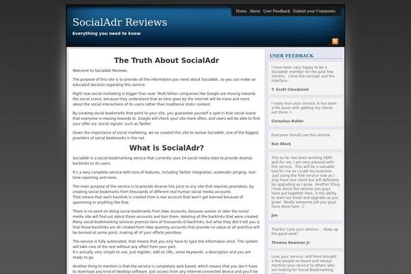Site using Testimonials Solution plugin