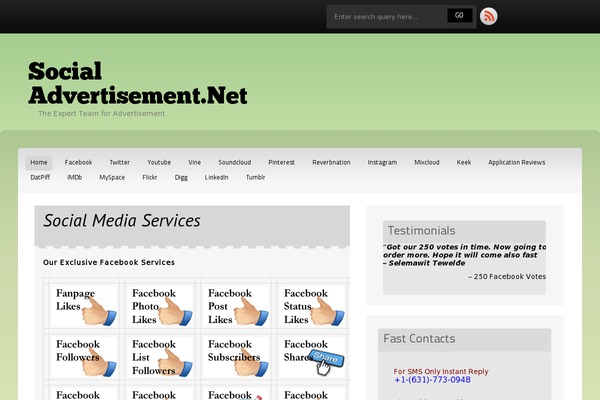 socialadvertisement.net site used Sweetsi-lite