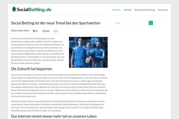 Site using Floating Social Bar plugin