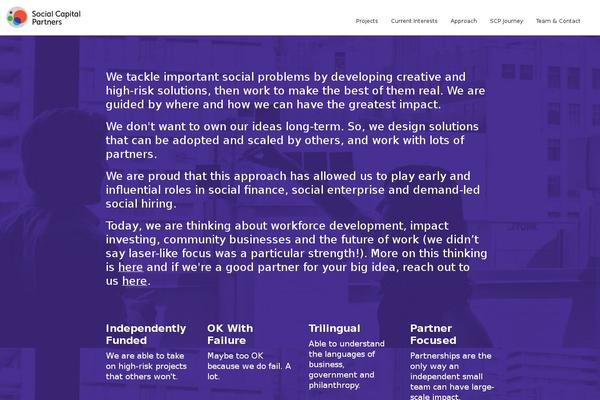 socialcapitalpartners.ca site used Scp