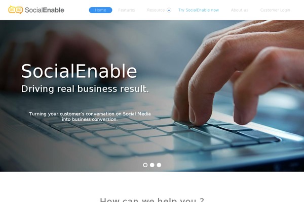 socialenable.com site used Website-socialenable-2