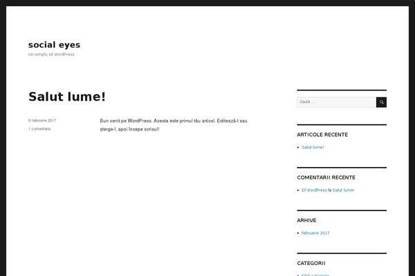 socialeyes.ro site used Twenty Sixteen
