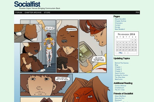 socialfist.com site used ComicPress